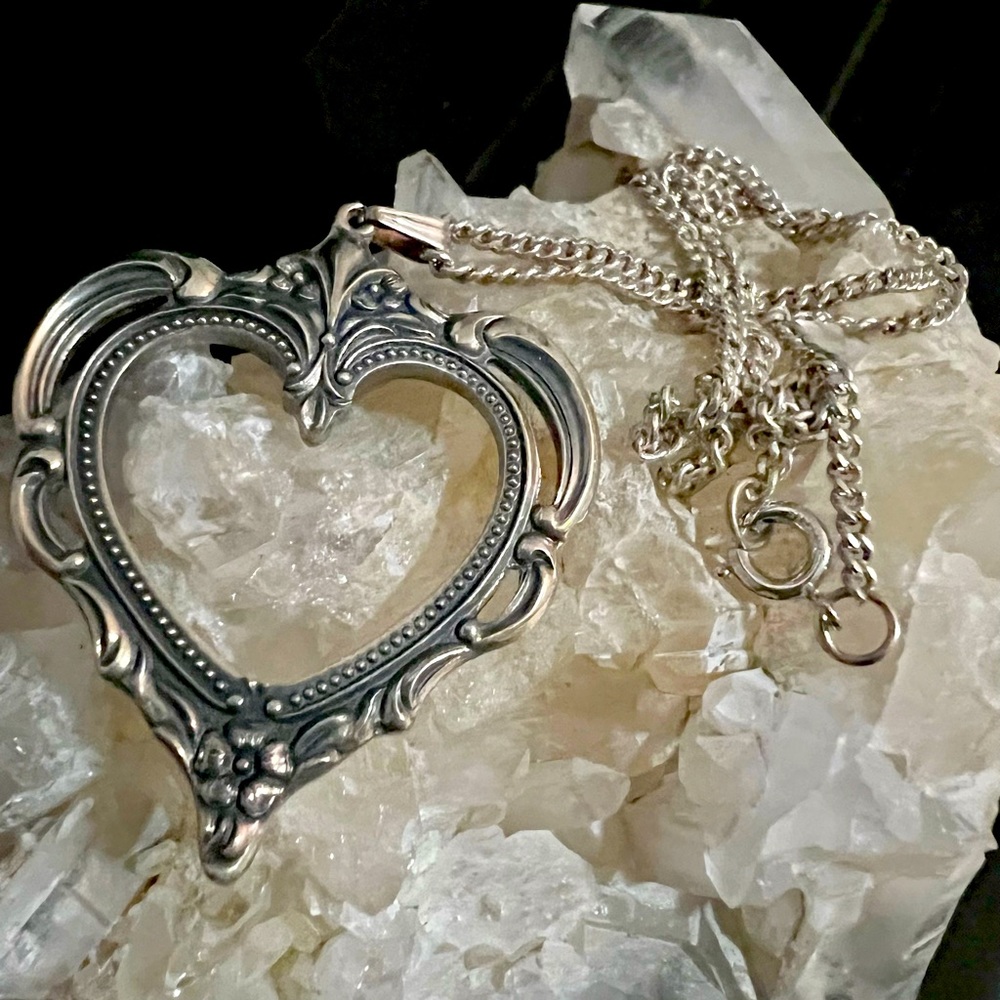 Sterling Silver Towle Heart Necklace 1976